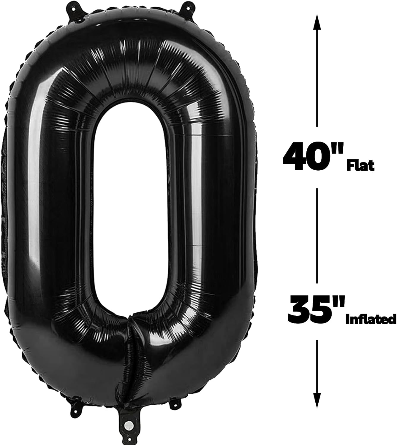 Black Number 80 Balloon - 40 Inch, Birthday Party Decorations, Anniversary & Graduation Supplies