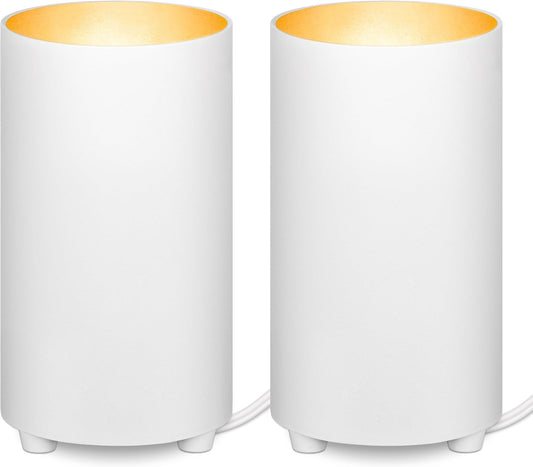 SUNVIE 2 Pack Up Lights Indoor Floor Can Light, Uplighting Indoor Spotlight Accent Lighting with 2700K GU10 LED Bulbs, 5W Uplights Floor Spot Light for Home Plant, 5.9 FT Plug Cord & Foot Switch