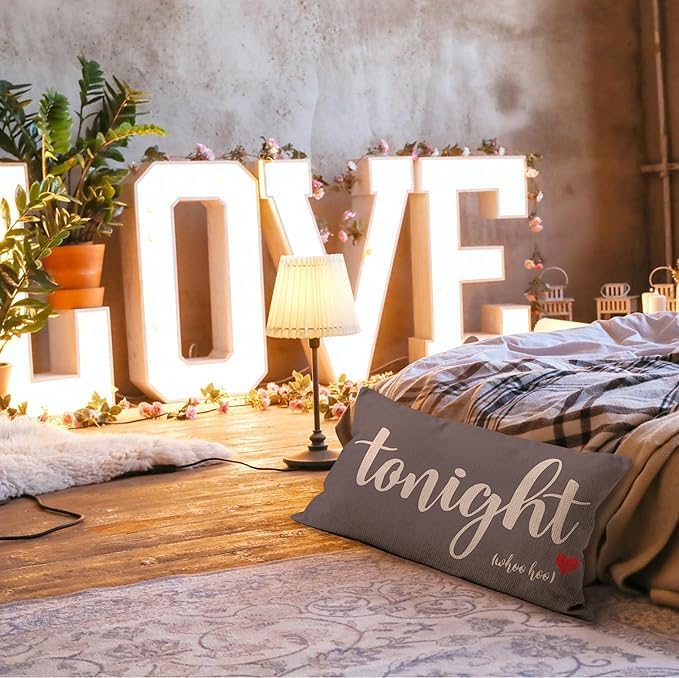 Mancheng-zi Bridal Gift,20x26 Pillow Cover,Bridal Shower Gifts,Funny Couples Reversible Linen Pillow Cover, Bachelorette Party Gifts,Bridal Gifts for Bride,Wedding Gifts for Bride(Gray), Grey