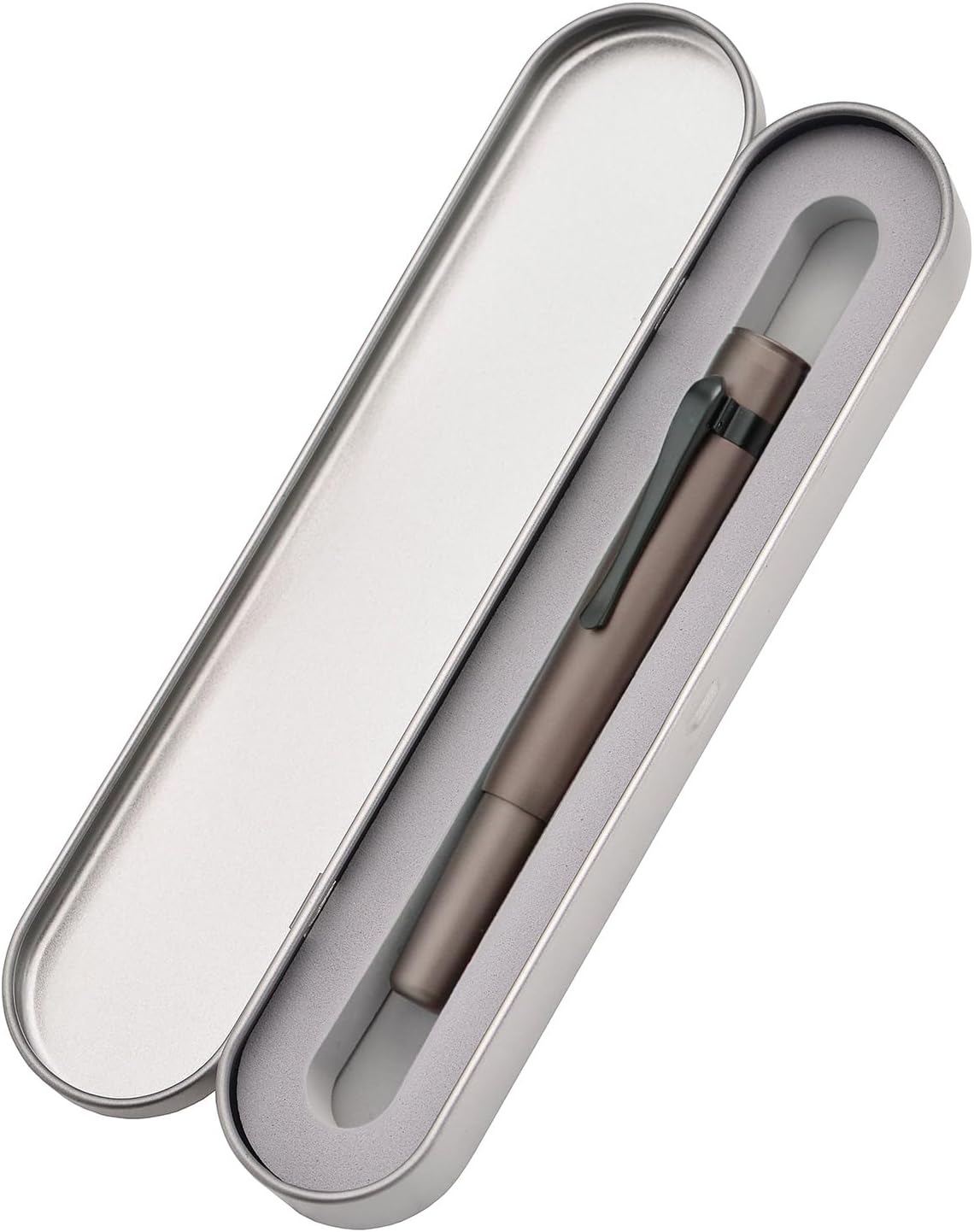 Hongdian M2 Black Forest Mini Fountain Pen, Fine Soft Nib & Sleek Shape Aluminium Short Pocket Travel Pen (Caramel Brown)