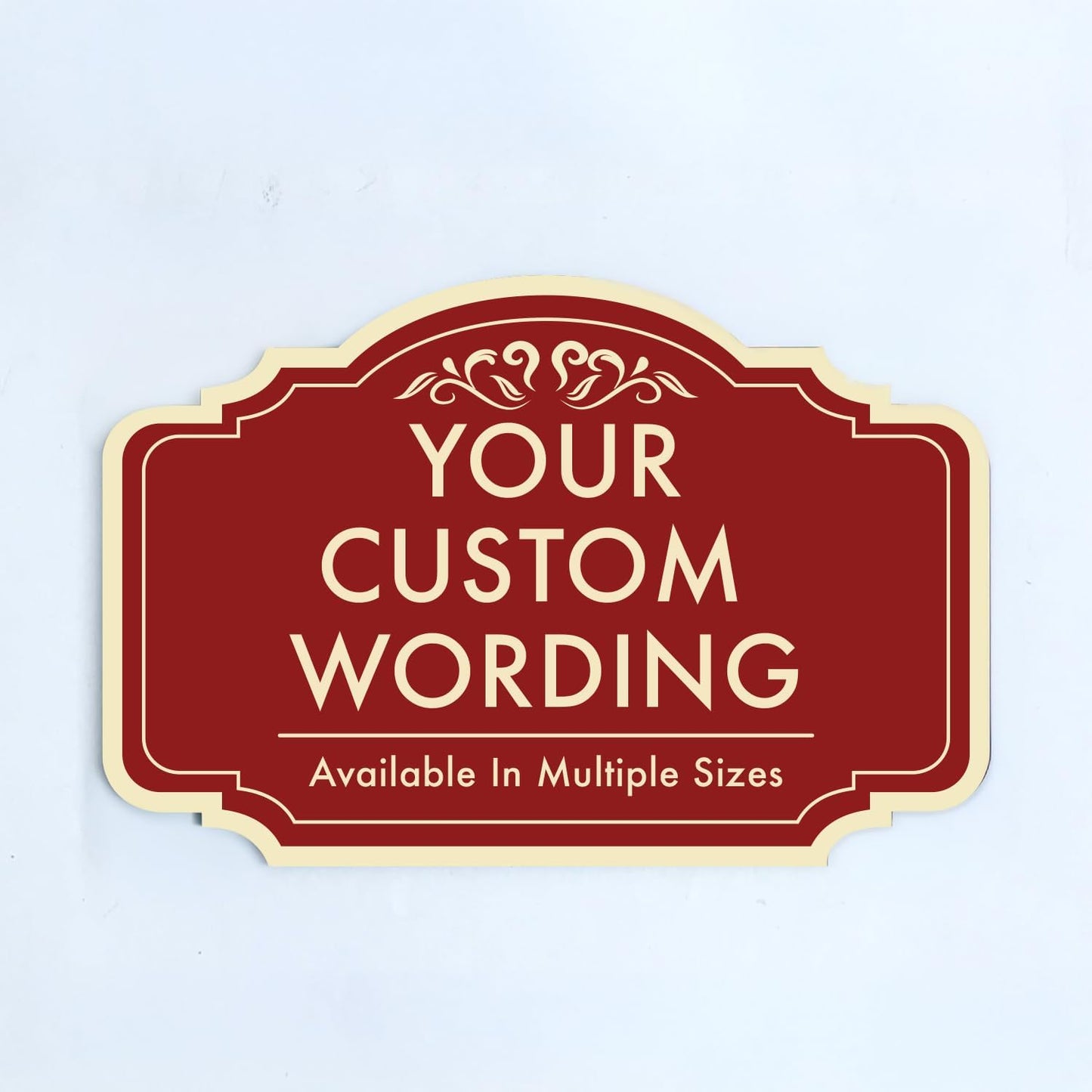 Custom Decorative Outdoor Metal Sign - Personalized Aluminum Driveway Sign, Waterproof, Made in USA - Design 2 Red Brick 14x10 In