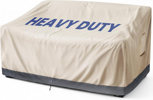 Extra Heavy Duty 2 Seater Outdoor Sofa Cover Waterproof - Patio Furniture Loveseat Covers with Air Vent, Outdoor Couch Bench Cover, 58" W x 33" D x 31"H