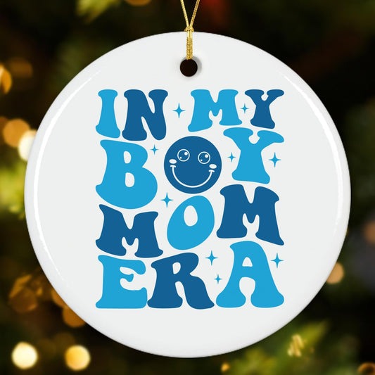 NewEleven Gifts for Boy Mom - Pregnancy Gifts, Gender Reveal Idea for Pregnant, Expecting Mother, Mama, Mom to Be, Mommy to Be - Baby Boy Announcement Gift Ceramic Ornament