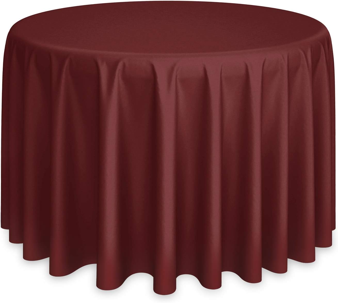Lann's Linens - 10 Premium 120" Round Tablecloths for Wedding/Banquet/Restaurant - Polyester Fabric Table Cloths - Burgundy