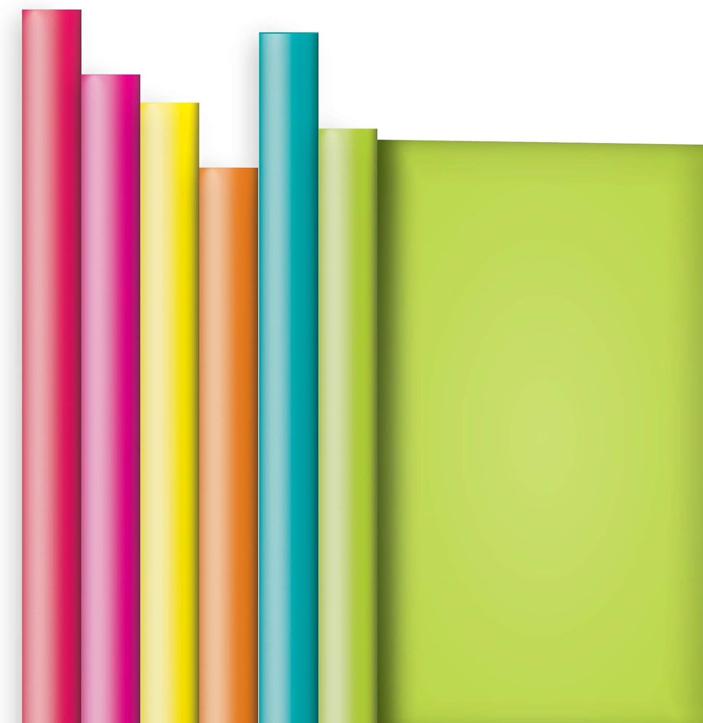 Jillson Roberts 6 Roll-Count All-Occasion Solid Color Gift Wrap Available in 10 Different Assortments, Bold and Bright