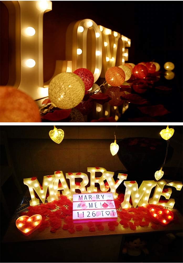 MUMUXI Marquee Light Up Letters | Battery Powered Light Up Love Letters | LED Marquee Letter Lights Ideal for Party Wedding Birthday Christmas Lamp Home Bar Decoration (Love)