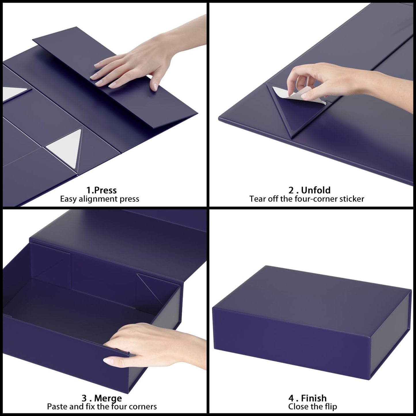 Blue Gift Box 11.9" x 8.5" x 3.3" with Magnetic Closure Lid Boex for Presents,Bridesmaid Gifts Box,Cute Box,Birthday Boxs,Luxury for Gift Packaging, Magnetic Gifts Boxe for Wrapping