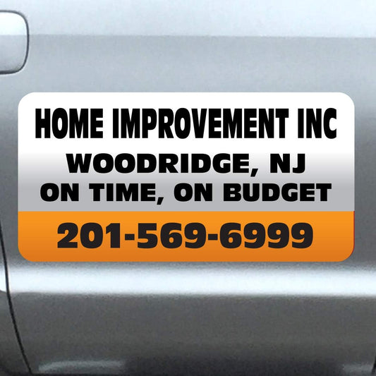 Car Magnet Signs Custom - 24"x12" (Set of 2), 30-mil Thickness with Rounded Corners (Orange)