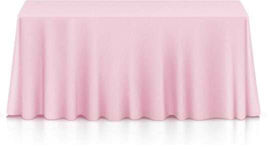 Lann's Linens - 10 Premium 90" x 132" Tablecloths for Wedding/Banquet/Restaurant - Rectangular Polyester Fabric Table Cloths - Pink