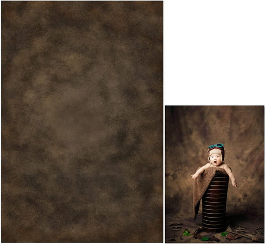 3x5ft Dark Brown Mottled Texture Photography Backdrop for Portrait Photo Studio Prop Abstract Background for Photographyer