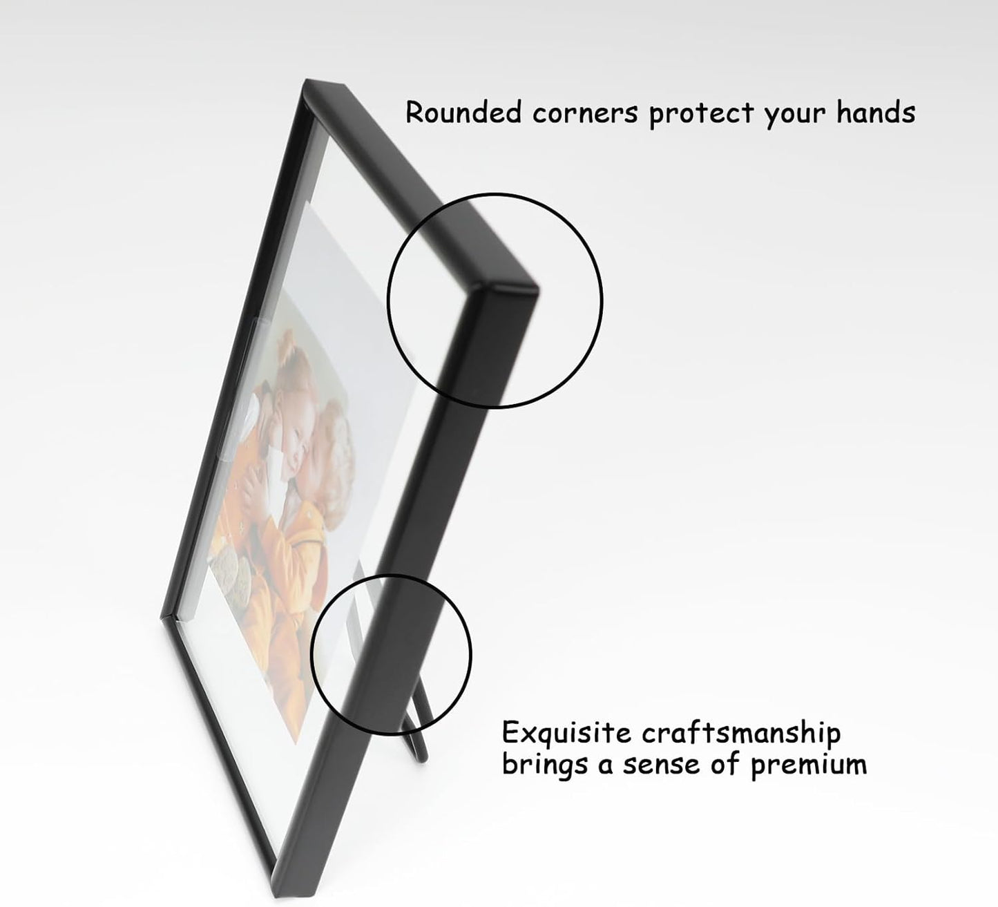 Black Floating Frame (4"x6",Vertical) with Romantic Heart, For Picture Sizes 3x5, 2x3,1x2, Tabletop Shelf Photo Frame, Classy Gift For Festival, Home or Wedding…