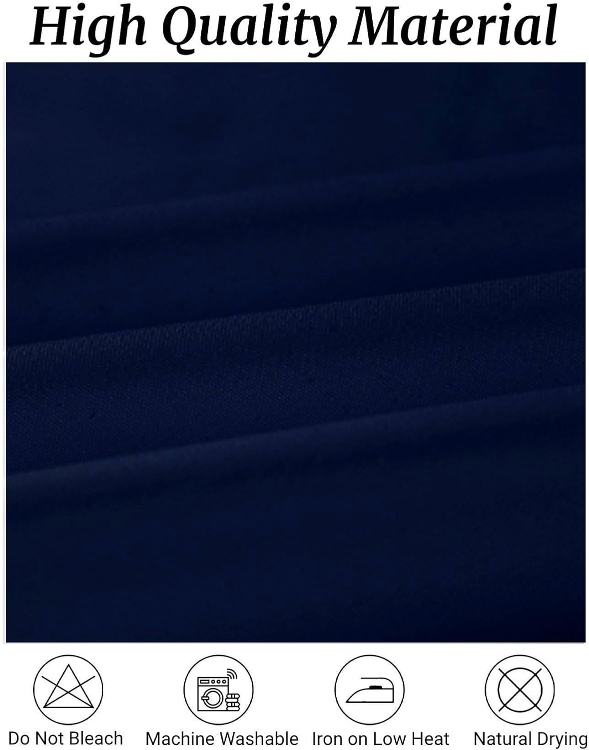 Fokitut 6 Pack Rectangle Tablecloth, 60x120 Inch, Stain Resistant and Wrinkle Polyester Table Cloth, Fabric Table Cover for Kitchen Dining, Wedding, Party, Holiday Dinner-Navy