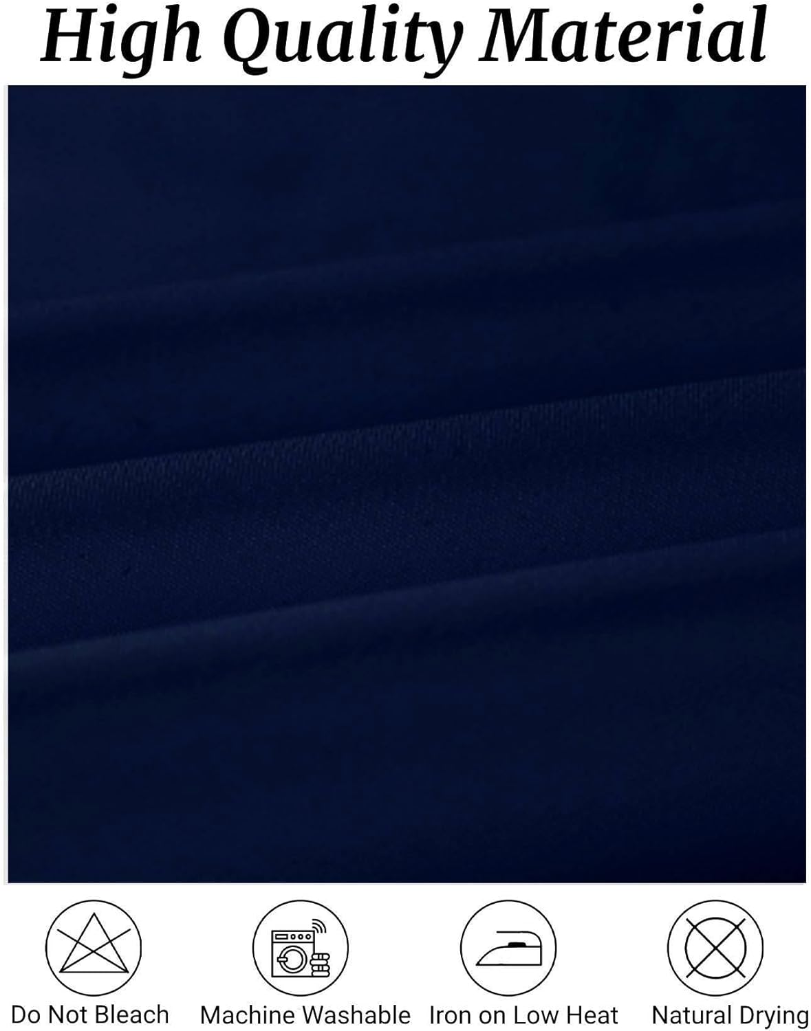 Fokitut 6 Pack Round Tablecloth, 120 Inch, Stain Resistant and Wrinkle Polyester Table Cloth, Fabric Table Cover for Kitchen Dining, Wedding, Party, Holiday Dinner-Navy