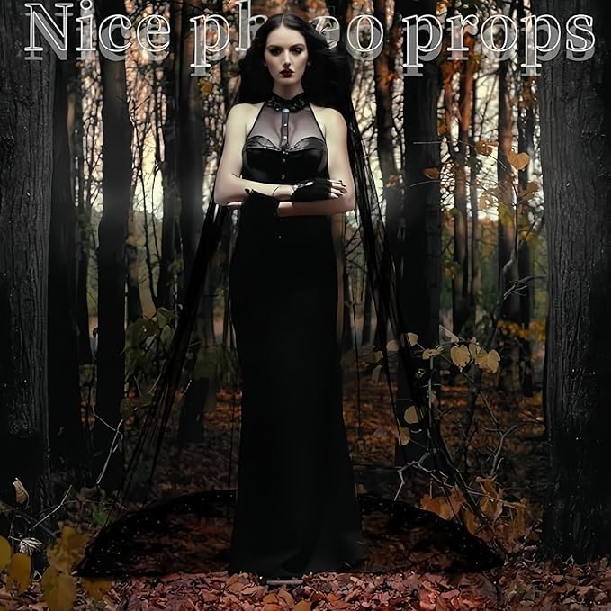 Bridal Veil long Cathedral Length Lace Sequins Edge 1 Tier Wedding Veil with Metal Comb for Brides