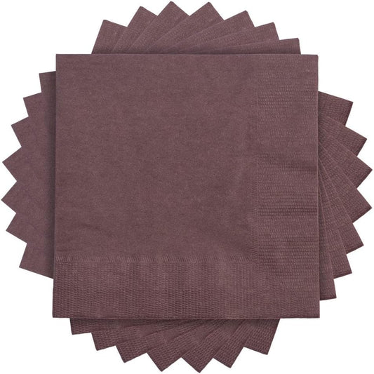 JAM PAPER Small Beverage Napkins - 5 x 5 - Burgundy - 50/Pack