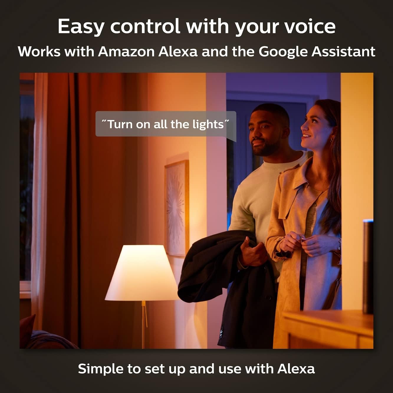 Philips Hue White and Color Ambiance BR30 LED Smart Bulbs, 2-Pack and 1-Pack Bundle