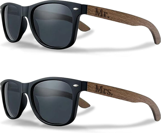 Bride and Groom Polarized Sunglasses for Wedding – UV400 Protection, Lightweight & Stylish Couple Sunglasses