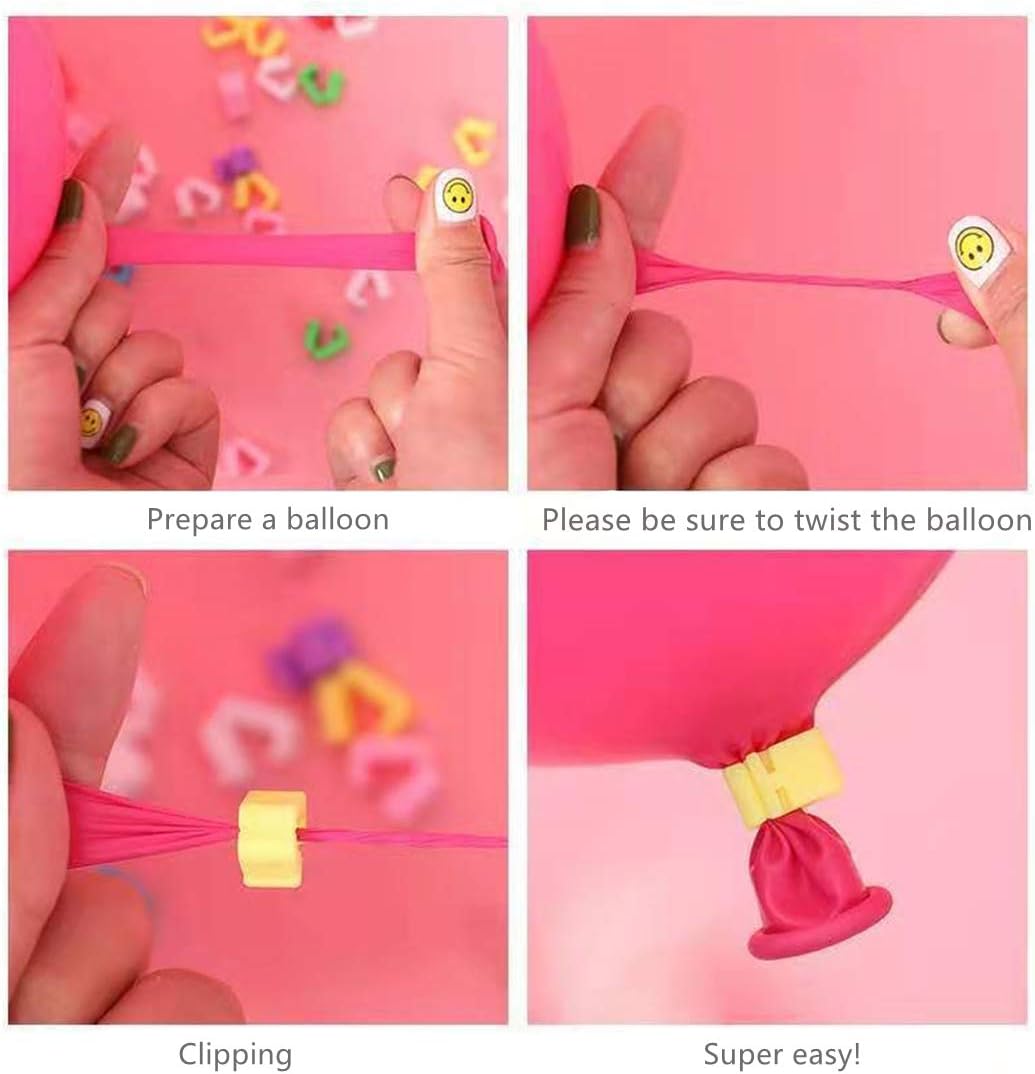 Balloon Clips 100PCS - Balloon Tying Tool with Faster Knotting