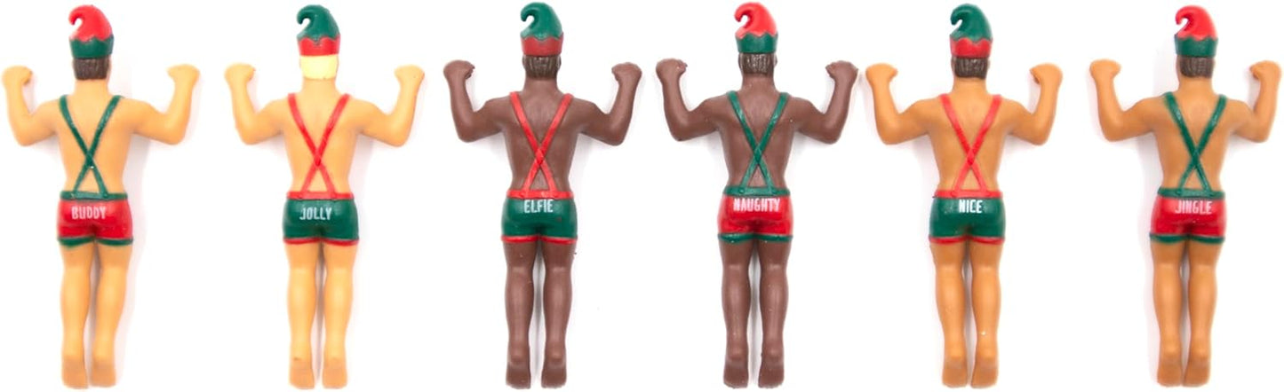 NPW Elf Buddies Drink Markers (Elf Buddies), Wine Glass Charms, Holiday Office Party, Christmas Family Get Together, Novelty Drinkware, White Elephant Gift and More, Christmas In July Decorations