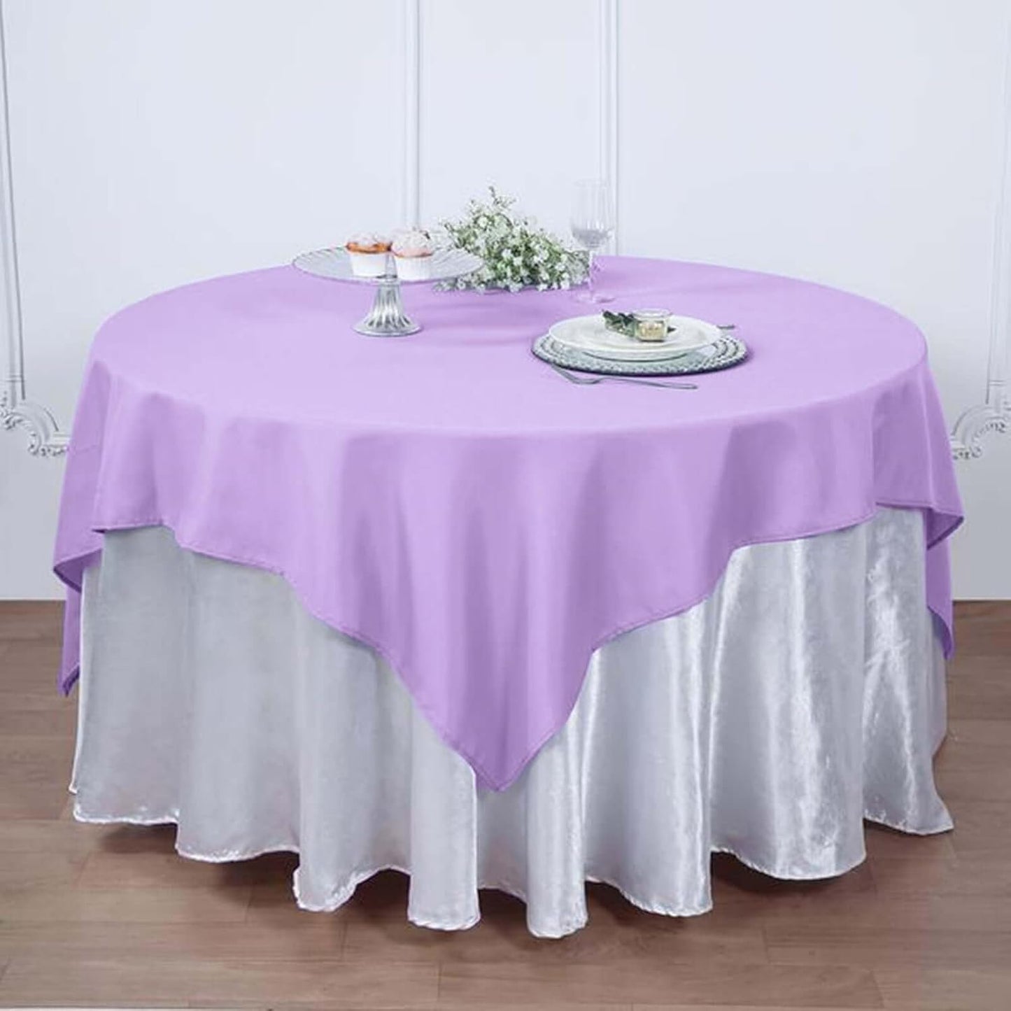 Efavormart 54x54 Lavender Wholesale Linens Seamless Polyester Square Tablecloth for Wedding Banquet Party Restaurant
