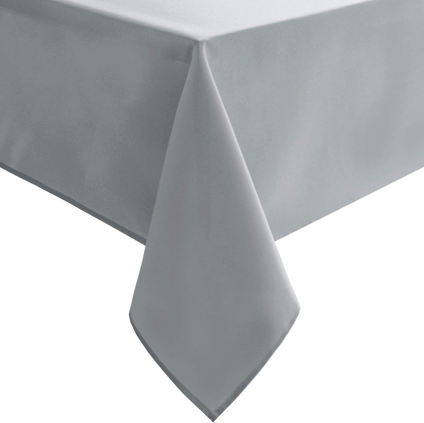 Hiasan Silver Grey Rectangle Tablecloth - Waterproof and Spillproof Washable Fabric Table Cloth for Dining Room Kitchen Party and Outdoor, 54 x 120 Inch
