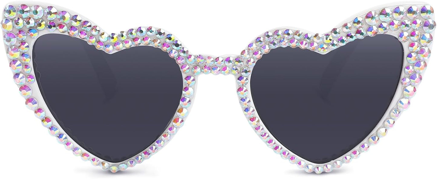 YOGFIT Heart Sunglasses for Women Fashion Classic Love Eye Protection Sunglasses Vintage Cute Heart Sunglasses