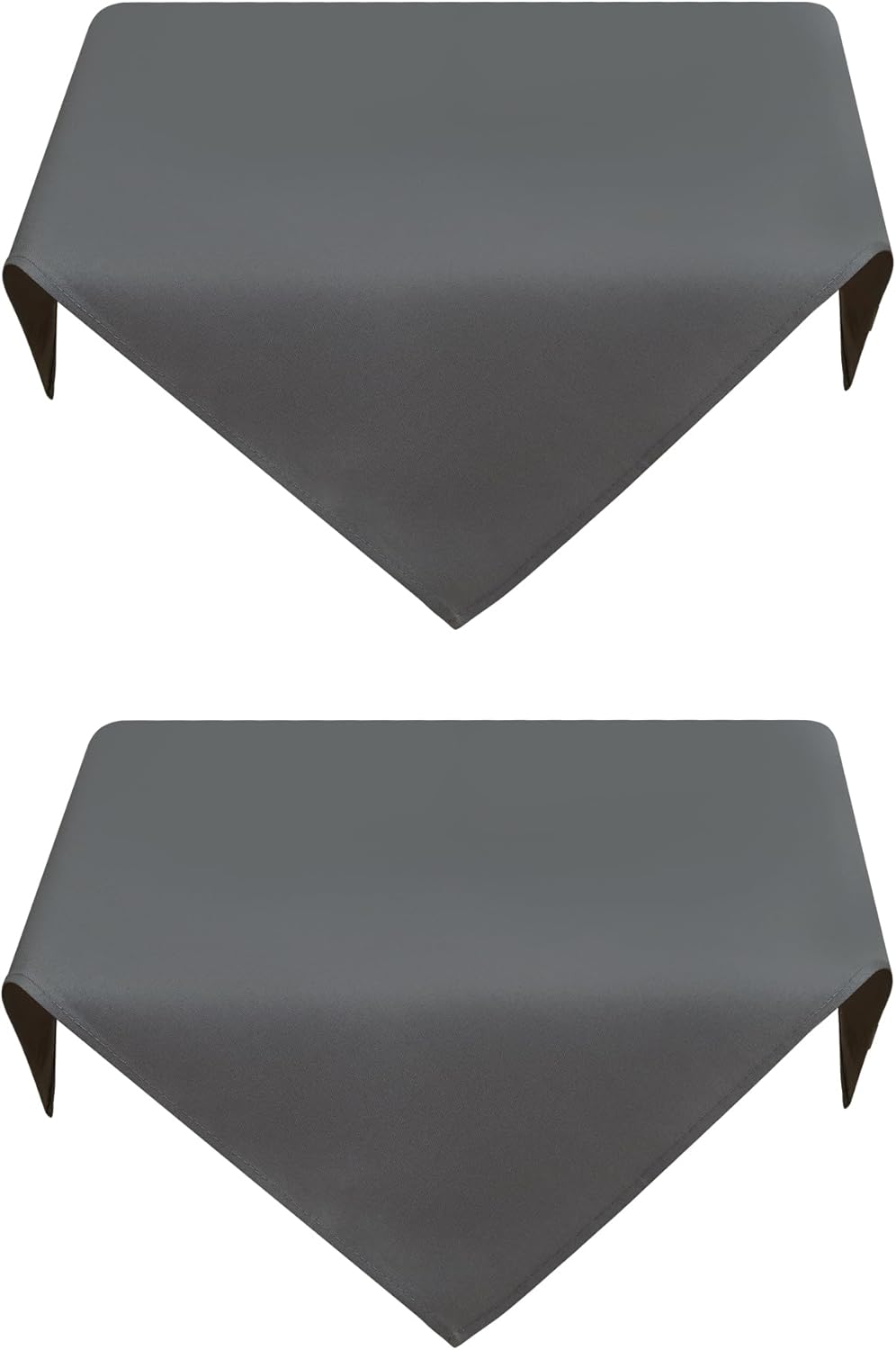 2 Pack Small Square Table Cloth 24X24 Inch Grey Washable Fabric Tablecloth Polyester Solid Table Cover for Night Stand End Table Side Table Outdoor Indoor