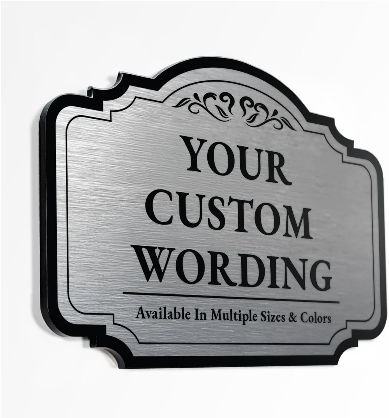 Custom Decorative Outdoor Signs, Personalized Aluminum, Customized Driveway, Waterproof Made in USA, Metallic Silver 42x28 In