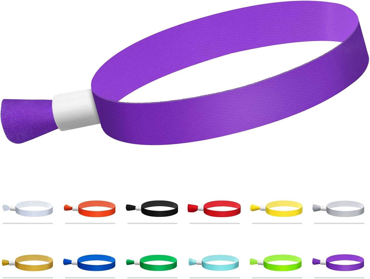 Green-Power America 100 Pcs Cloth Event Wristbands, Event Wristbands, Colored Wrist Bands for Events, for Lightweight Concert Wrist Strap for Activities, Party Bracelets for Events (Color : Purple)