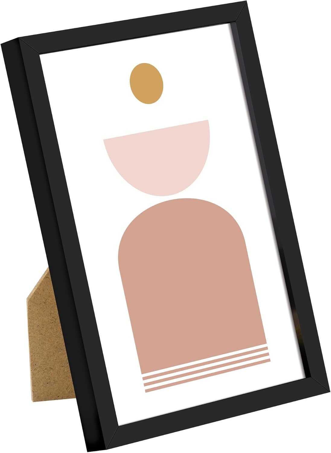 upsimples 4x6 Picture Frame Set of 3, Made of High Definition Glass for 4 x 6, Wall and Tabletop Display Thin Border Photo Frames for Home Decor, Black