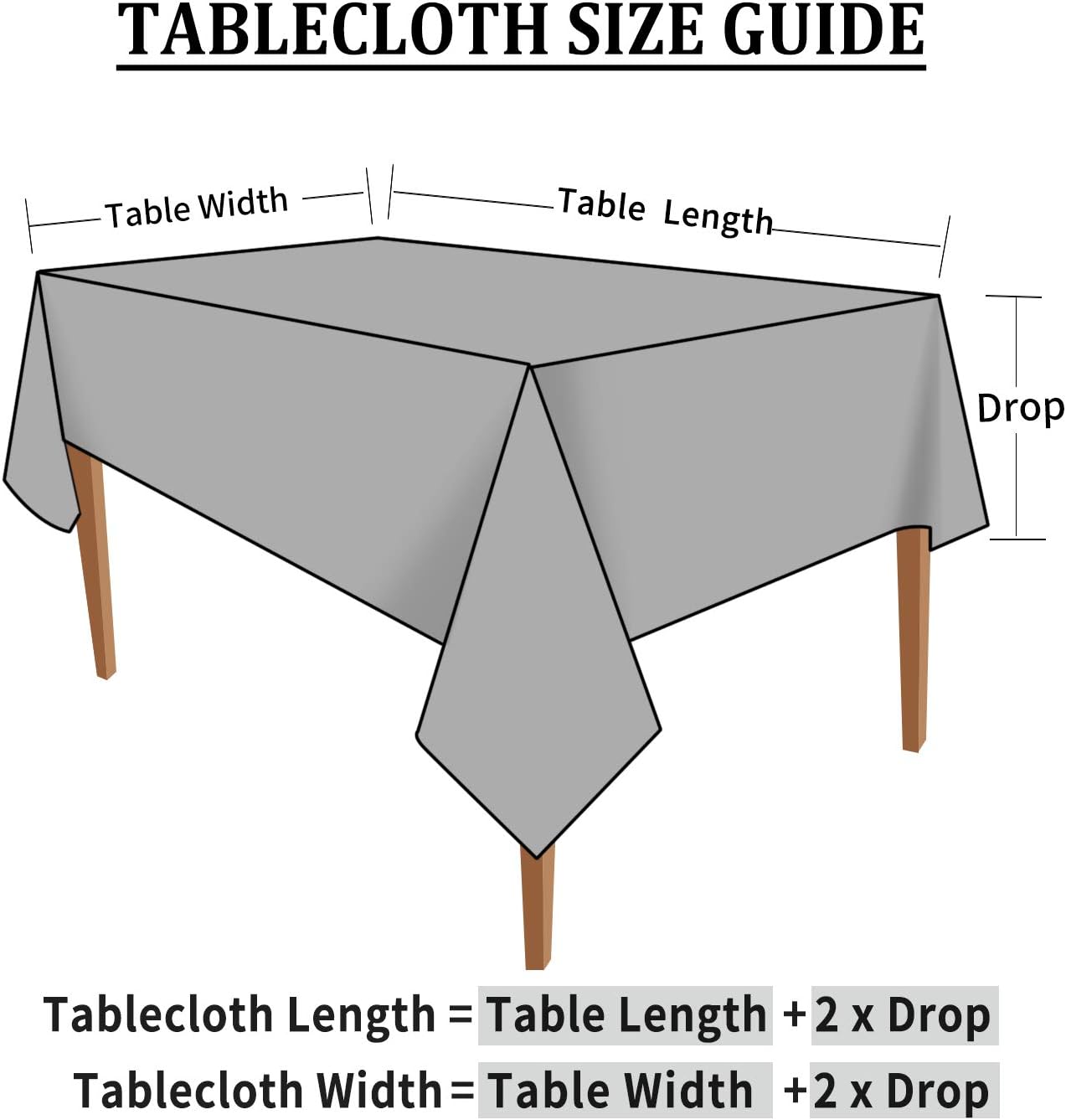 Smiry Rectangle Table Cloth, Waterproof Heavy Duty Vinyl Tablecloths, Wipeable Washable Table Cover for Kitchen and Dining Room (Brown, 60" X 102")