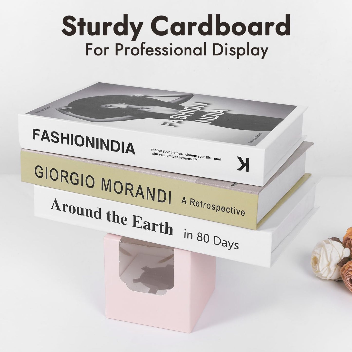 JCD 120 Pcs Individual Pink Cupcake Box with Insert, Cupcake Boxes Auto-pop up Individual Cupcake Container Brown PINK 3.5" x 3.5" x 3.5" Single Cupcake Boxes(Pink/120Pcs)