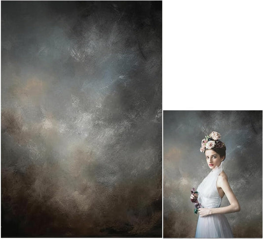 8x16ft Fabric Abstract Backdrop for Photography Vintage Portrait Old Master Background for Studio Prop
