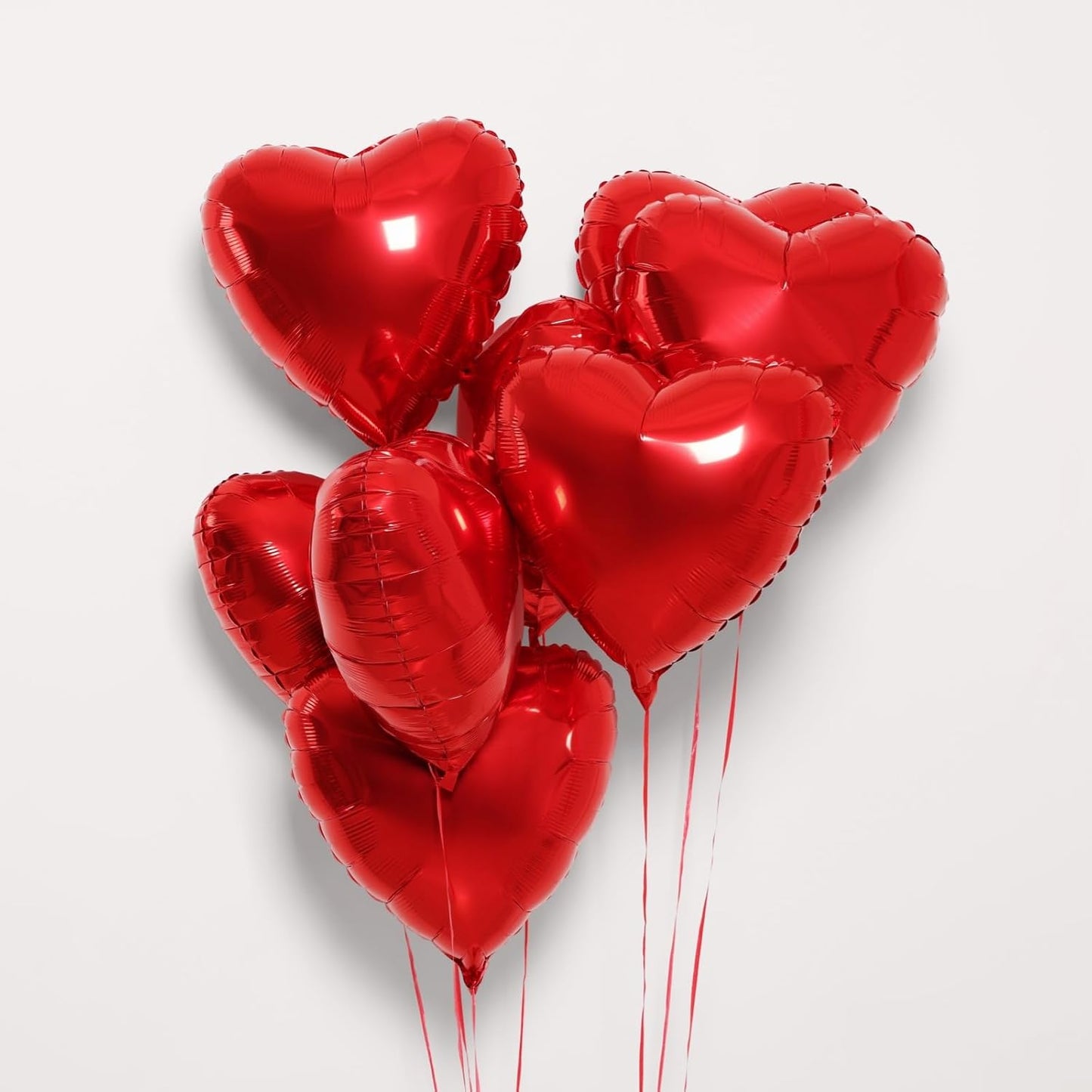 12Pcs Blue Heart Balloons, 18 Inch, Love, Valentine's Day, Wedding