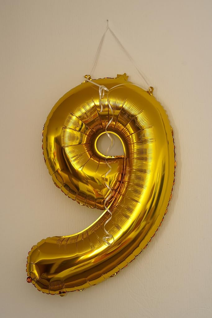 Gold Mylar Number 90 Balloon 40 inch, Number 90 Birthday Balloon, Gold Foil 90 Balloon for 90 Birthday Party, Anniversary Celebration Number Balloons Decorations