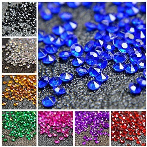 1000pcs/ Pack Wedding Table Acrylic Diamond Scatter Crystals Confetti Acrylic Gems Vase Fillers Rhinestones for Wedding, Bridal Shower, Vase Beads Decorations (10mm, Light Purple)