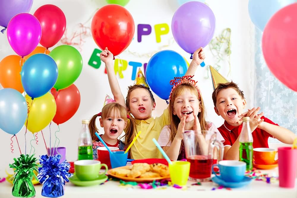 Metallic Balloon Weights, Birthday Party Favors, Novelty and Gag Gifts, 5.5" Inches, 12-Pack (Multi-color)