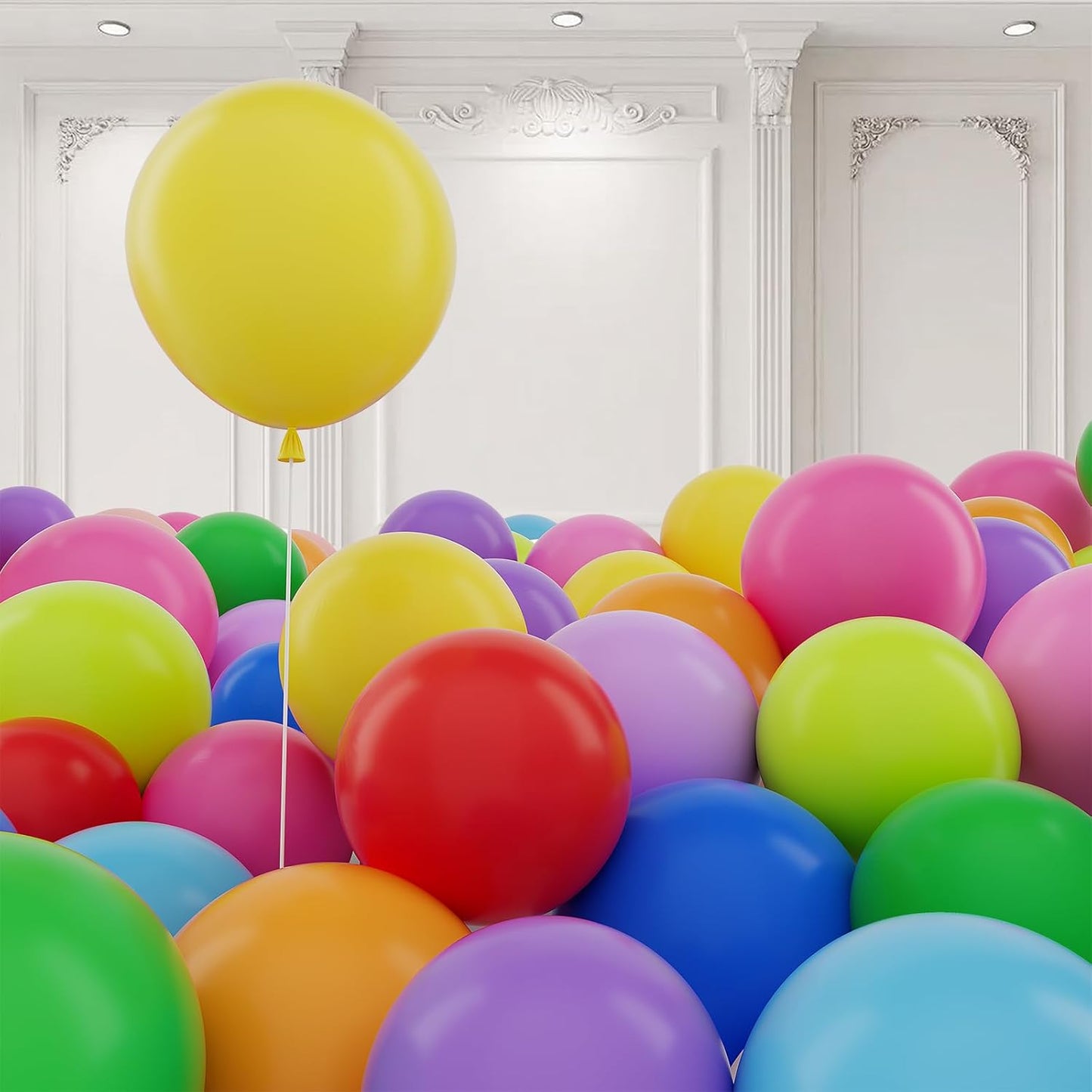 125 pcs Rainbow Latex 5 Inch Balloons, Small Balloons for Balloon Garland or Balloon Arch as Party Decorations, Birthday Decorations, Anniversary Party Decoration