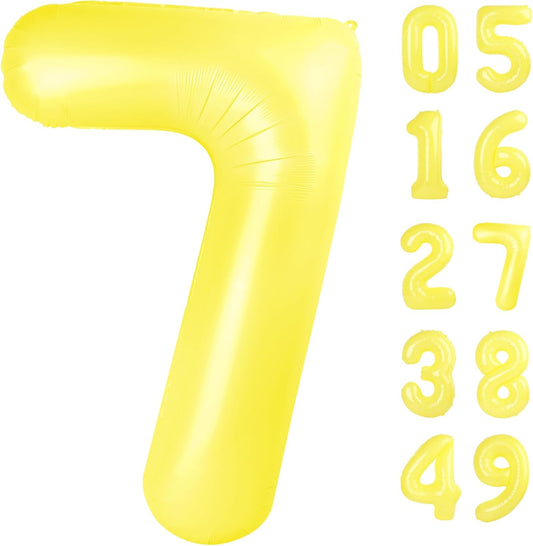 Macaron Yellow Number Balloon 7