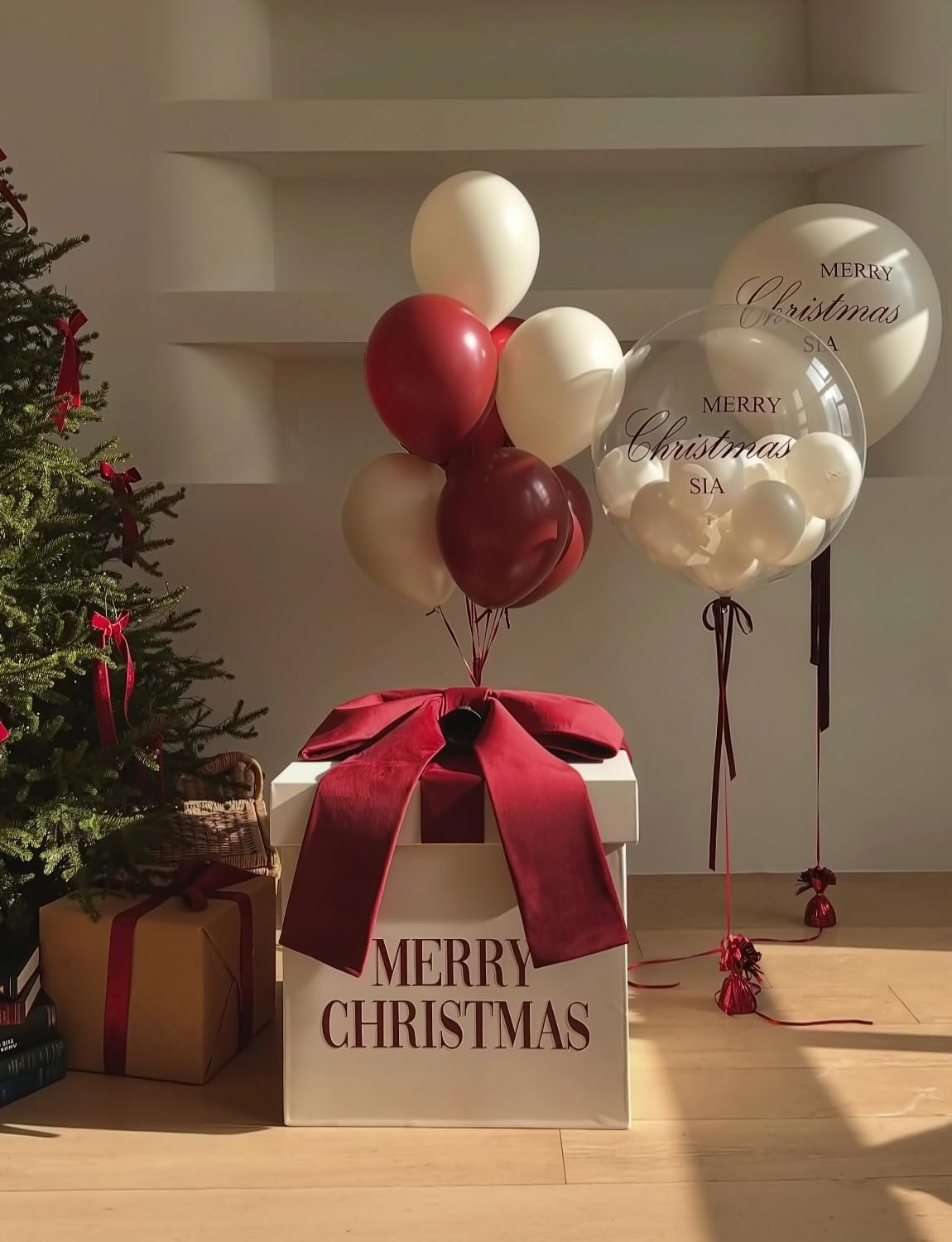 Burgundy and Gold Balloons - Maroon Balloons 12 Inch Glitter Metallic Gold Balloon White Sand Latex Balloon for Wedding Bridal Shower Birthday Anniversary Wine Party Decorations, 50 PCS