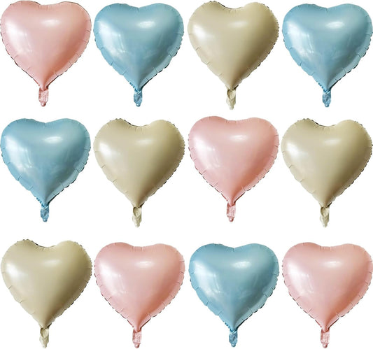 Love Heart Shaped balloons Pack of 12,18 Inch Love Valentine Balloons Heart Romantic Balloons For Valentines Day Propose Marriage Wedding Bridal Shower Engagement Party Decorations