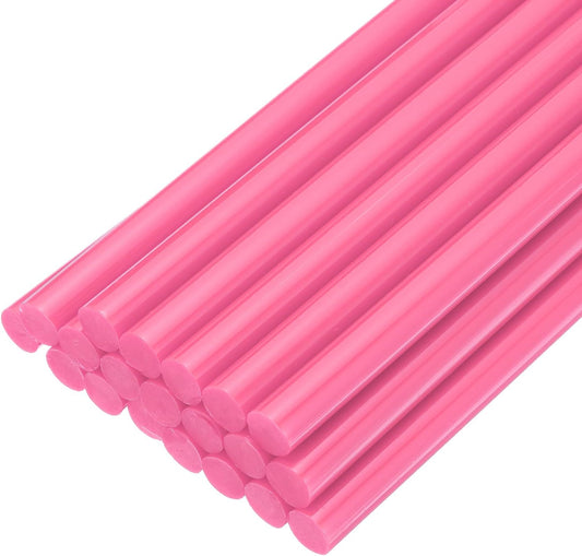 uxcell 20pcs Hot Glue Sticks for Glue Gun 11mm/0.43-inch x 8-inch Mini Hot Melt Adhesive Glue Stick Pink