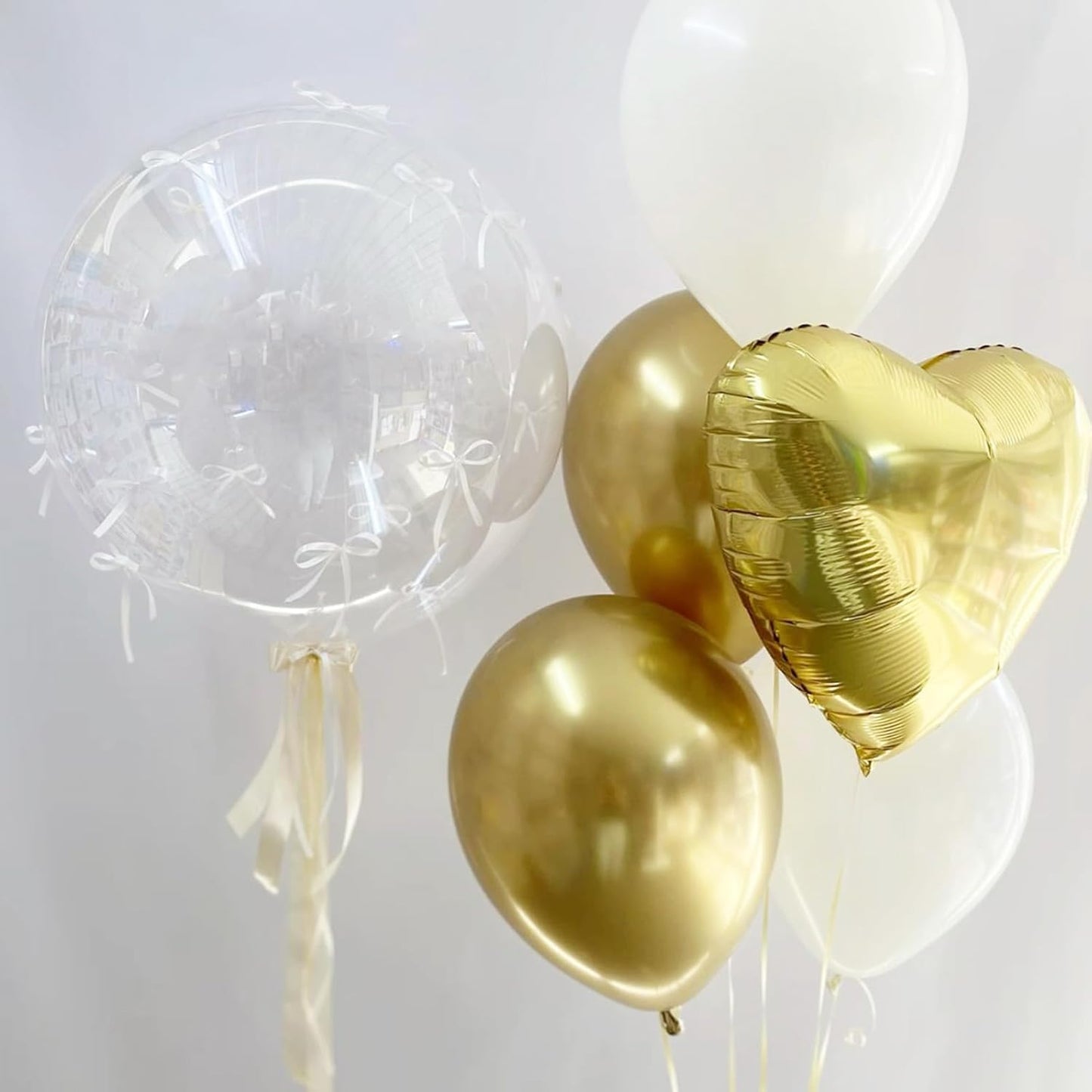 Gold Heart Balloons,12Pcs 18 Inch Metallic Gold Foil Love Heart Shaped Balloons for Birthday Party Wedding Engagement Anniversary Graduation Celebration Baby Shower Valentines Day Decorations