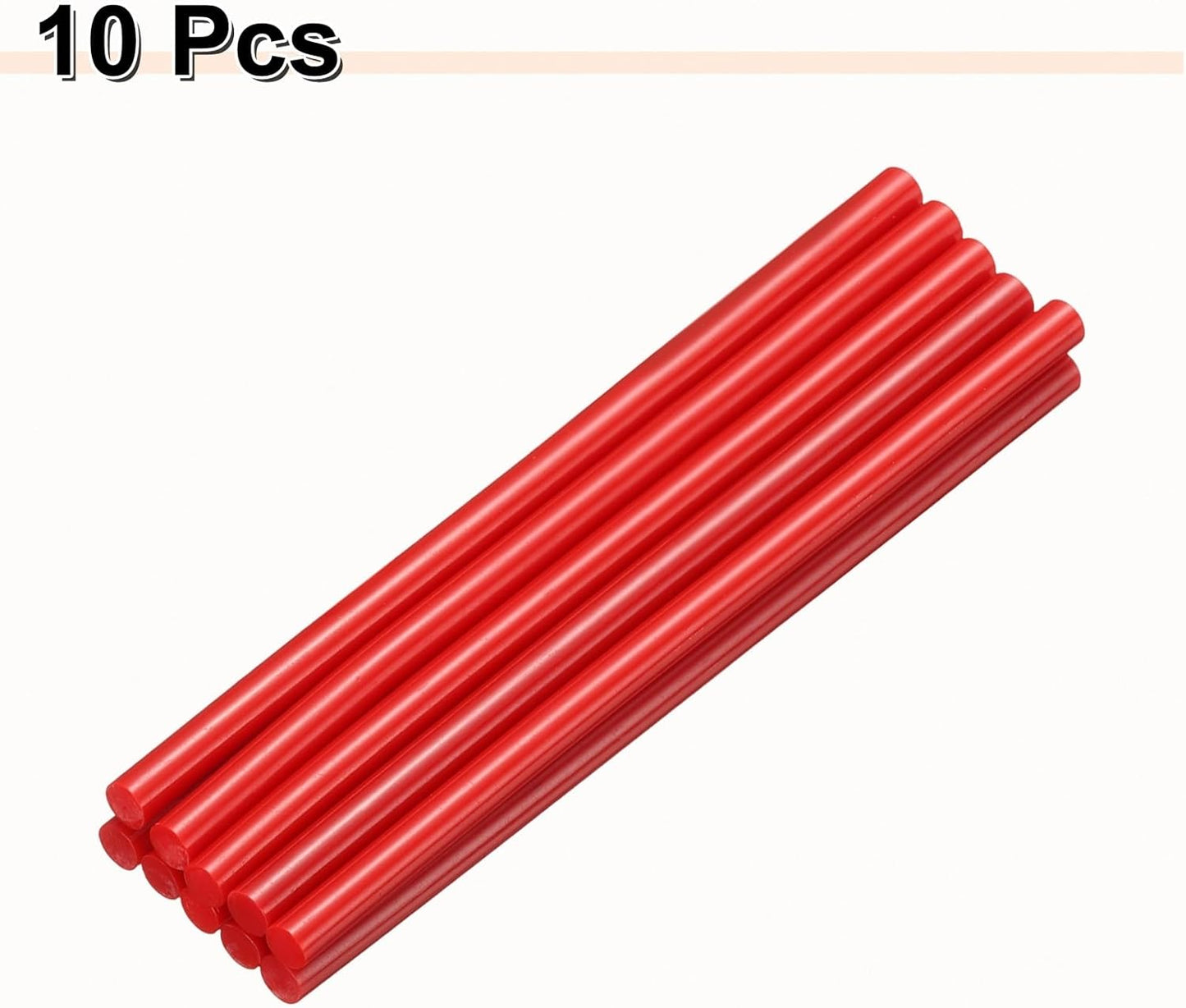 HARFINGTON 10pcs Hot Glue Sticks 0.28" Dia x 5.91" Long EVA Mini Hot Melt Adhesive Glue Stick for Hot Melt Gun Wood Plastic Glass Flowers Fabrics Foam, Red