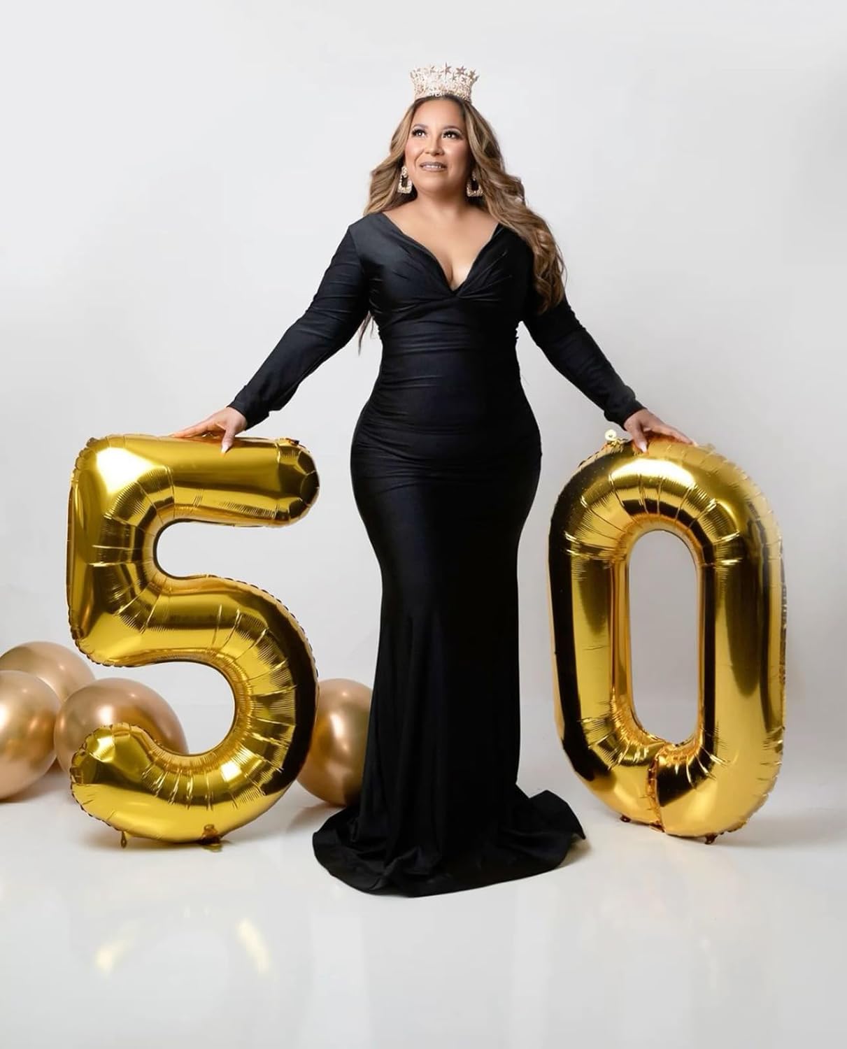 40 Inch Number 0 Balloon for Baby Birthday Decoration,Digital 0 Balloons Large Self Inflating Cream Foil Number Balloons 0-9 for Boys Girls Baby Shower Party Anniversary Supplies