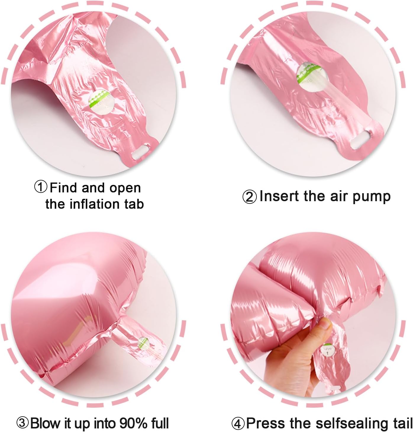 Pearlescent Pink Number 7 Birthday Balloon 40 Inch, Digital Balloons for 7 17 27 70 77 Party Celebration Decorations Supplies, Mylar Foil Numbers Balloon for Seven Wedding Anniversary