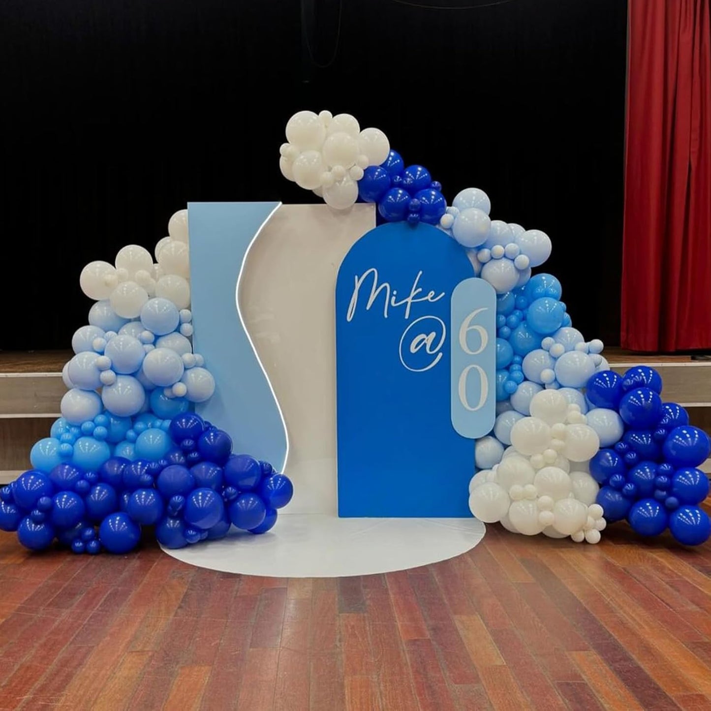 Blue and White Balloons Garland Arch Kit, Blue Balloon Arch Kit with Different Sizes for Baby Shower, Birthday, Graduation Party Decorations