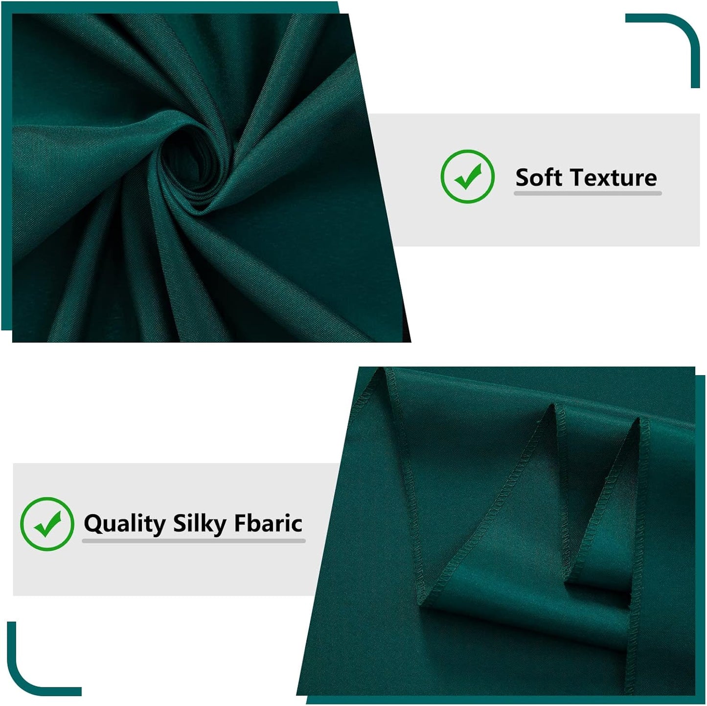 MYSKY HOME 10ft x 10ft Curtains Hunter Green Backdrop Curtains for Parties Wedding Stage Curtains Rod Pocket Sliding Drapes Backdrop Curtain for Baby Showers, Birthday, 5ft x 10ft, 2 Panels