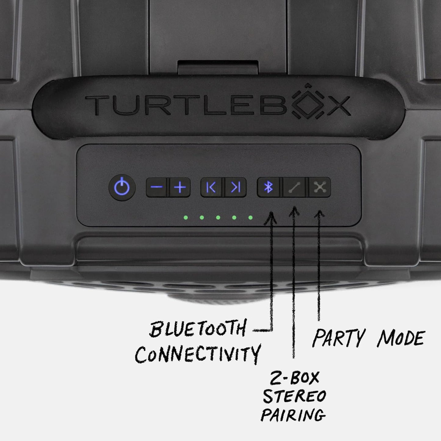 Turtlebox Original Gen 3: Portable Outdoor Bluetooth Speaker – Ultra-Loud (120dB), Waterproof (IP67), Rugged, Impact-Resistant, 3-Day Battery | Party Mode: Unlimited Pairing Stereo, Gray/Electric Blue