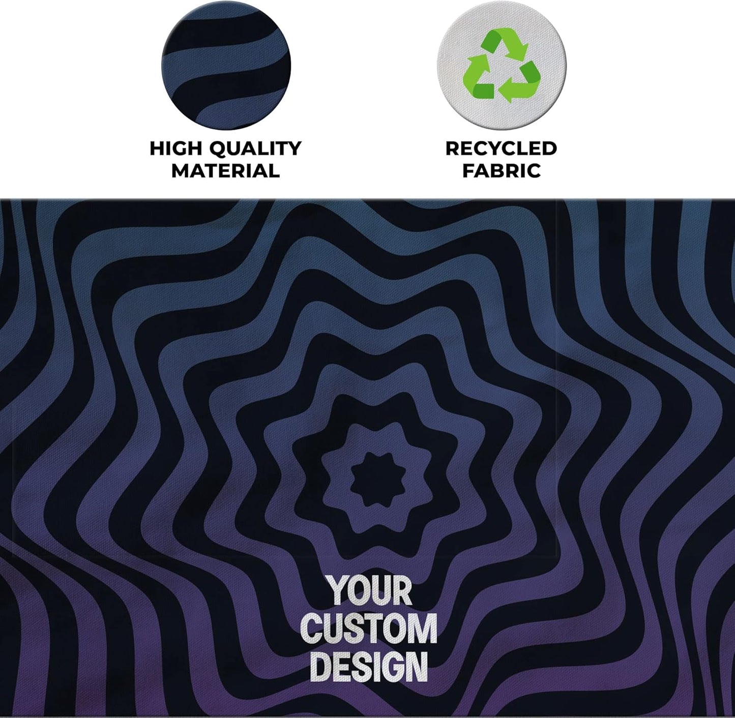 DreamController Custom Table Cloth for 4ft/5ft/6ft Table with Business Logo, Image or Text Personalized Table Cover for TradeShows, Events, Birthday, Wedding | Made in USA | Fast delivery | HD Print